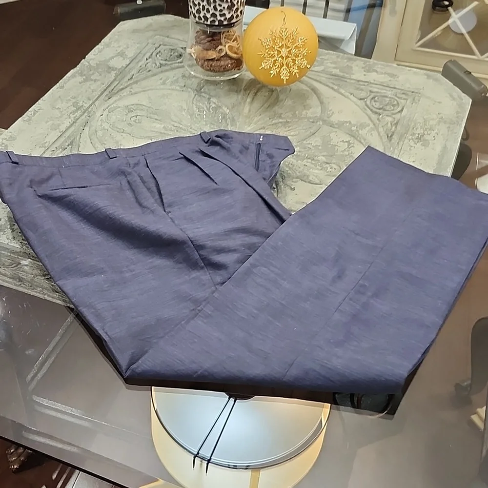 Givenchy men's navy linen blend dress pants like new 36